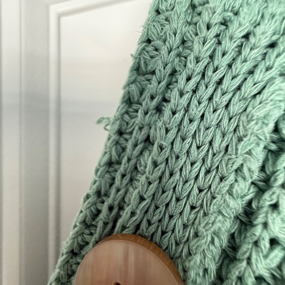 J. Jill Light Green Knit Sweater Button Sleeve Detail Size M - Picture 14 of 14